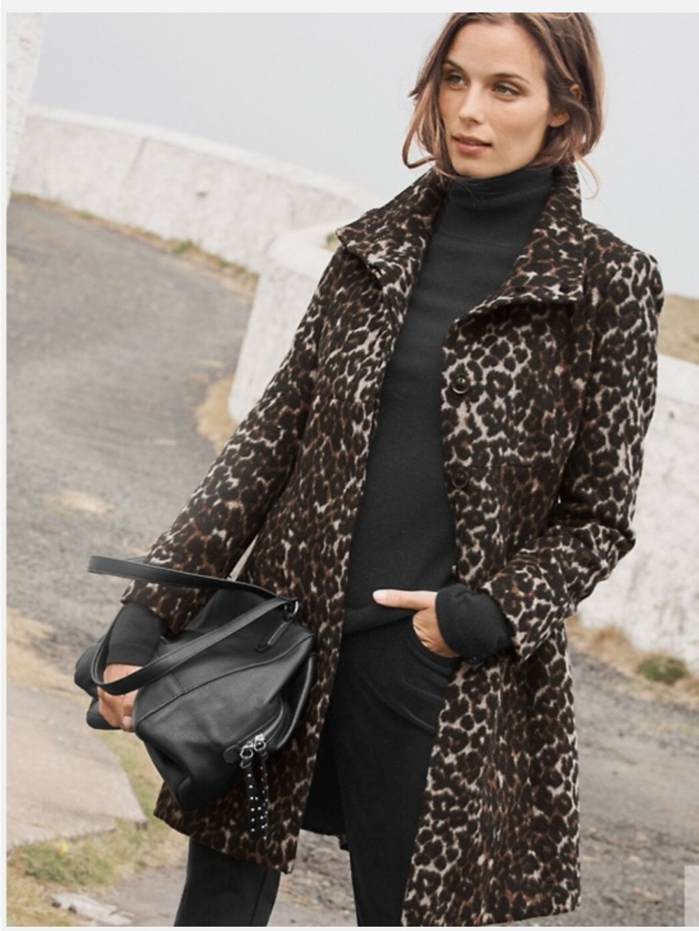Via Spiga leopard print coat. Size 12.